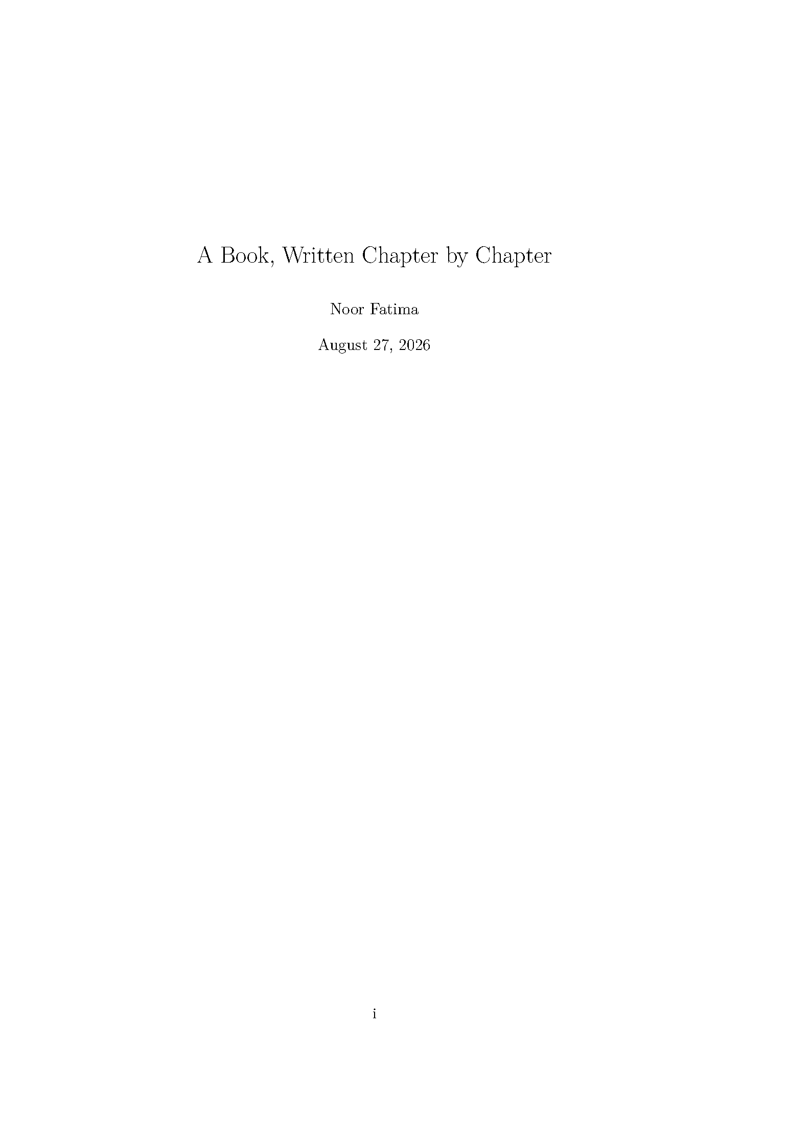 First page of Academic Book Template