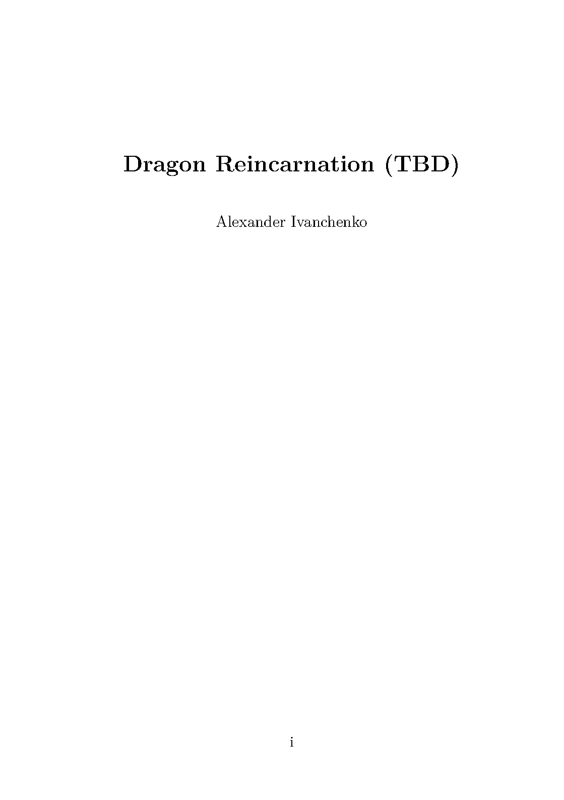 First page of Creative Writing LaTeX Framework