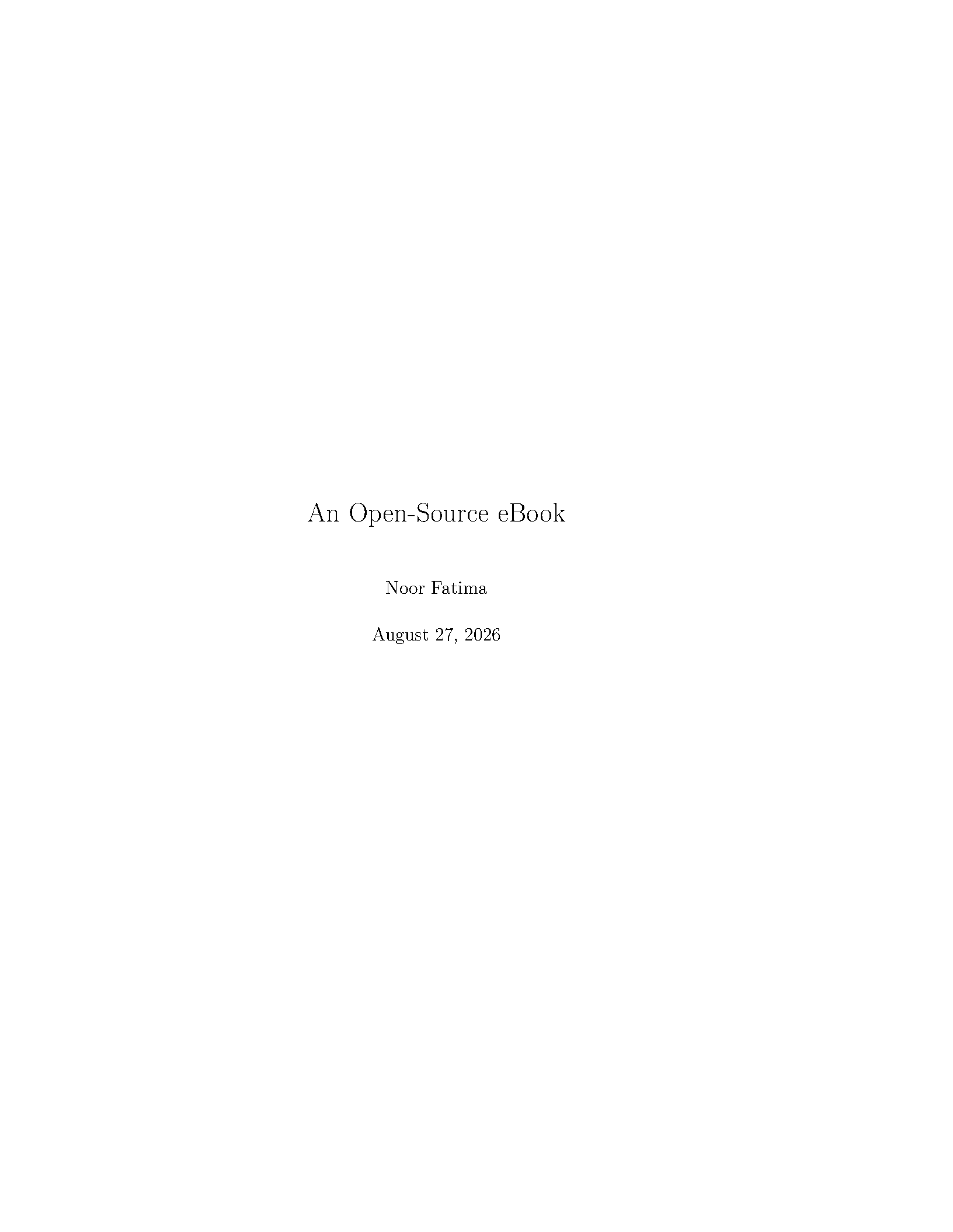 First page of eBook