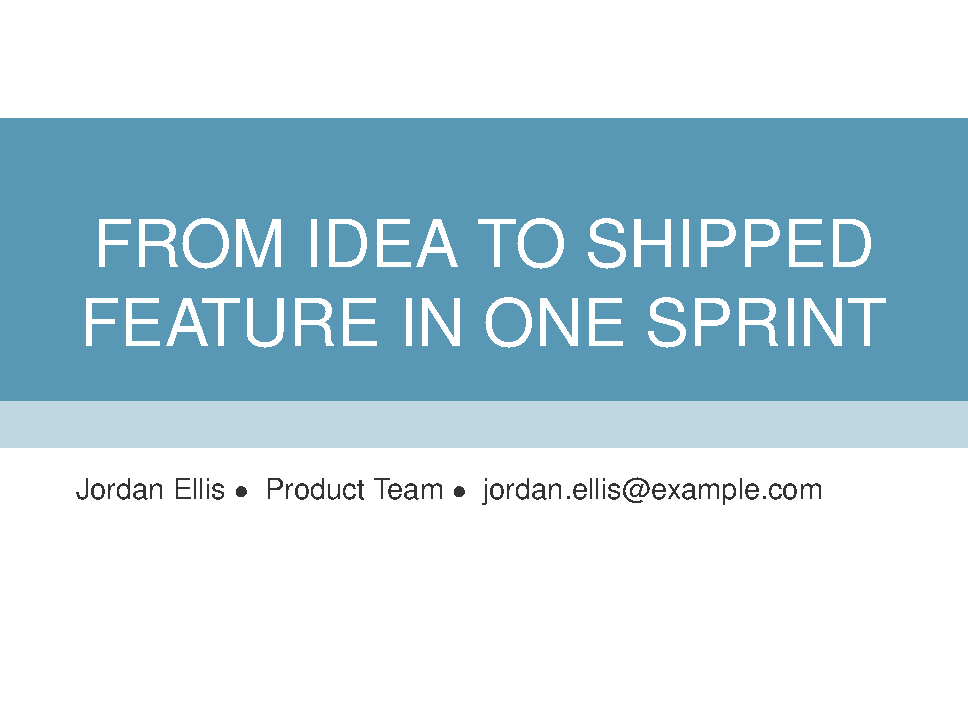 First page of the compiled FancySlides Presentation template