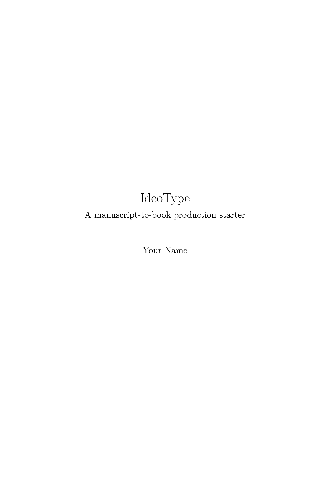First page of IdeoType Book Compiler
