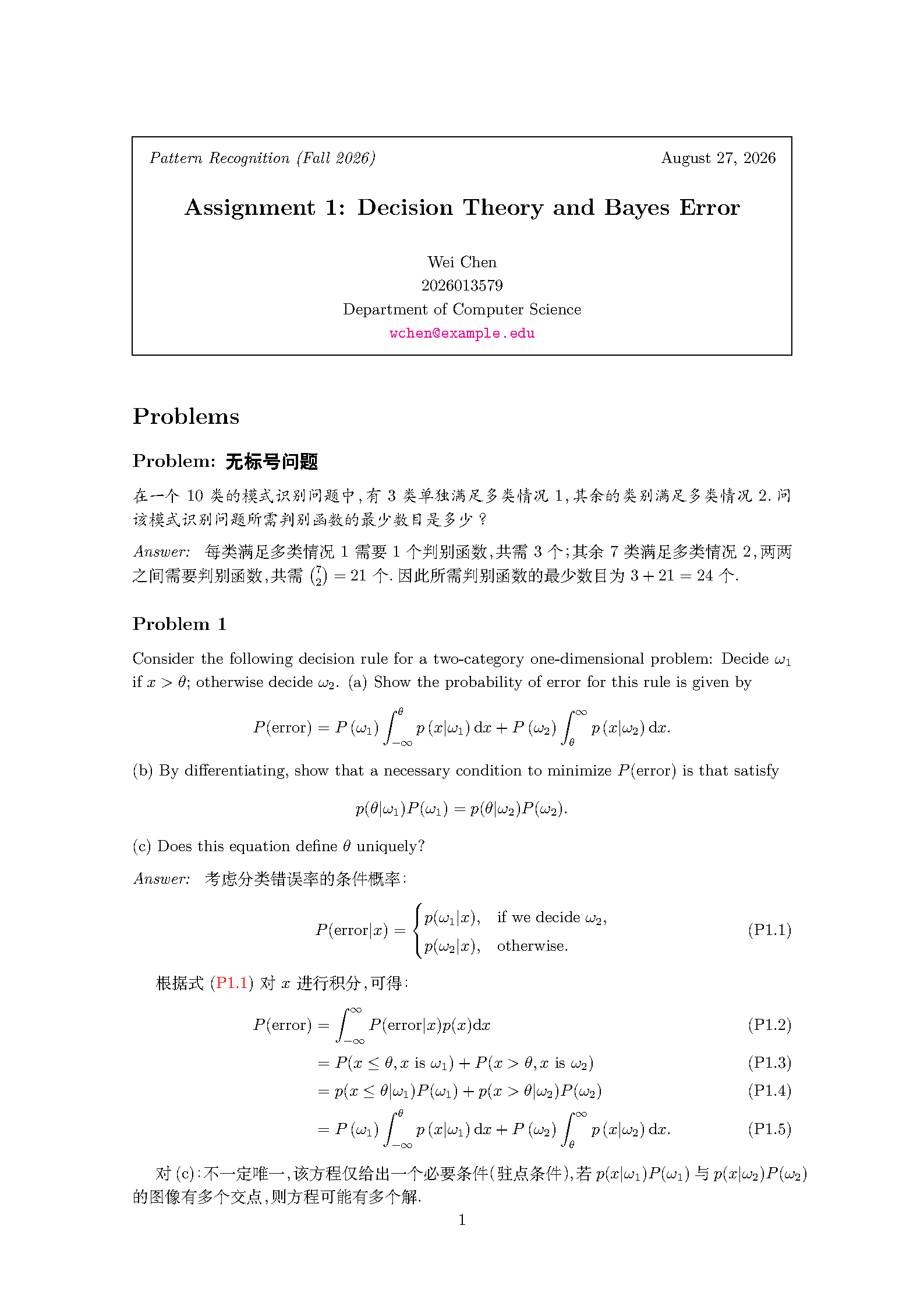 First page of SXKDZ Homework Template