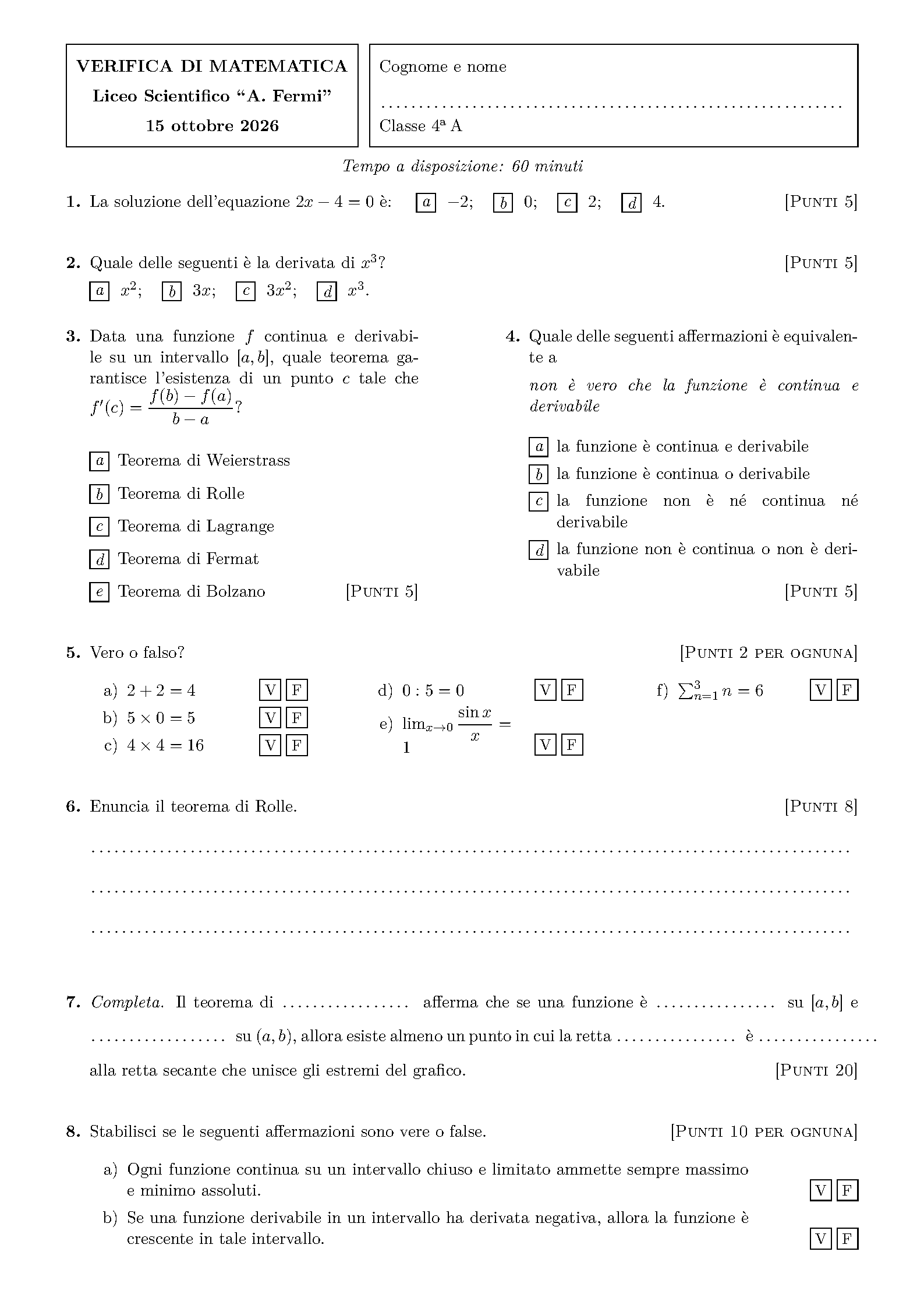 First page of verifica