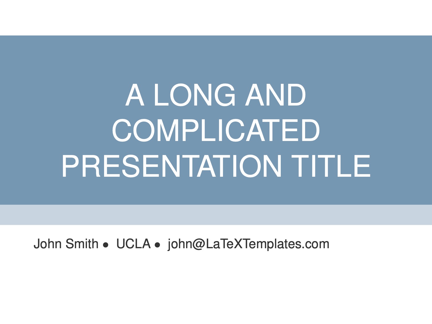 presentation in latex template