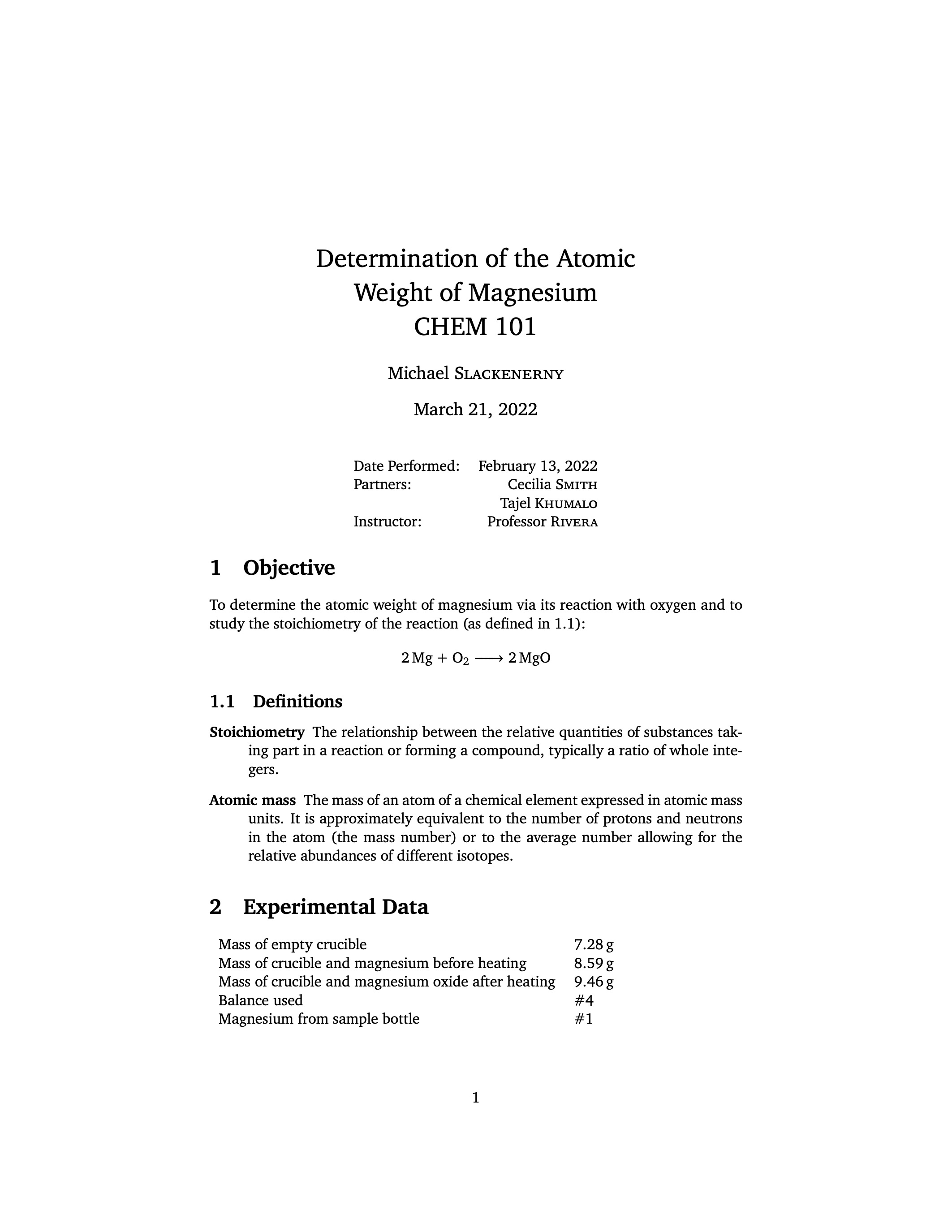 LaTeX Templates - Laboratory Reports Within Science Experiment Report Template