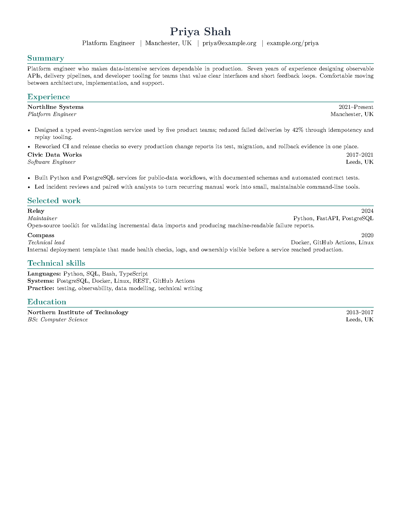 First page of ASG ATS Resume