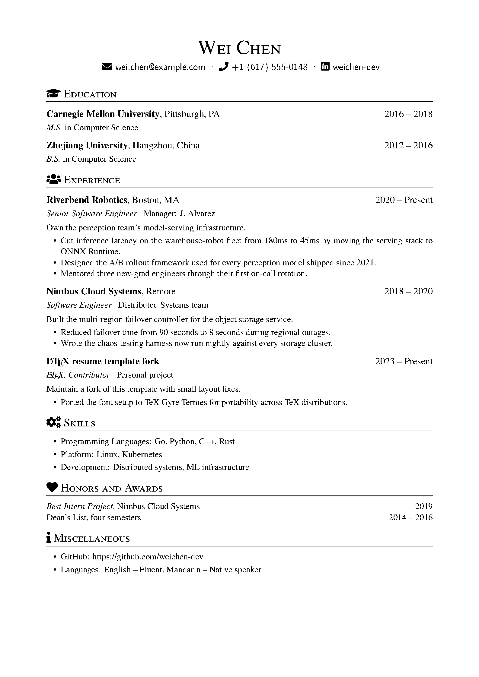 First page of billryan Resume