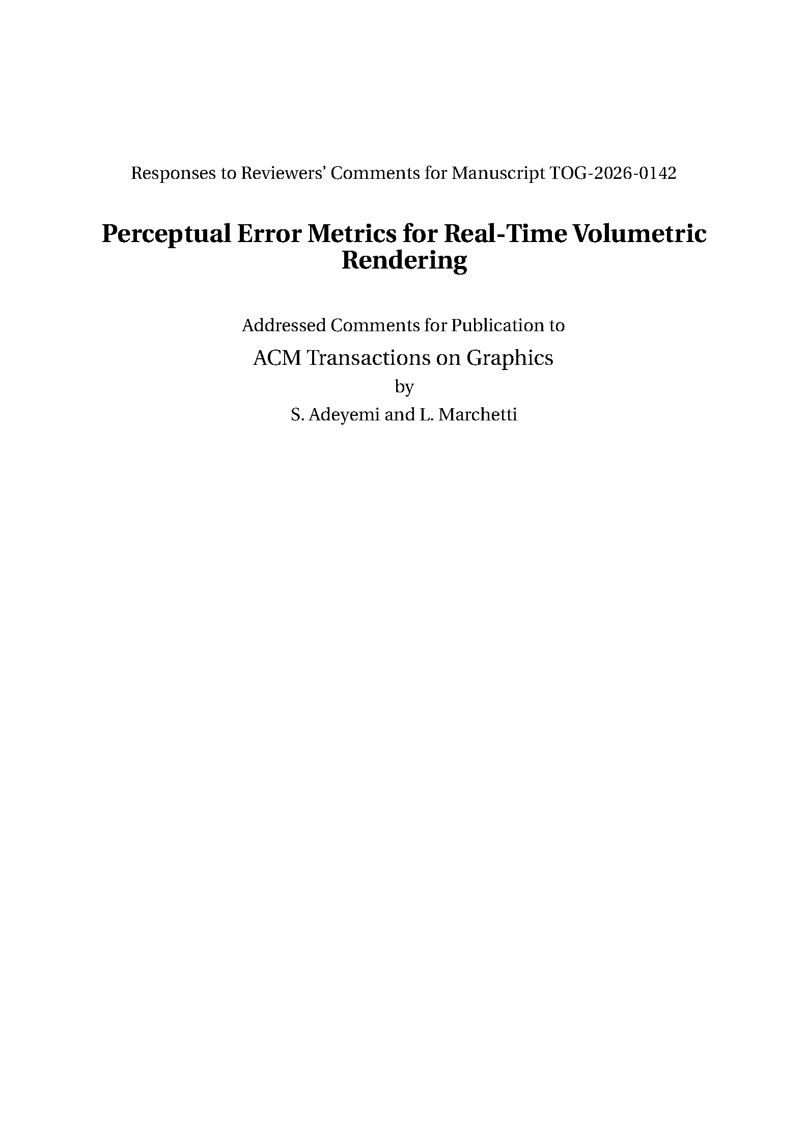 First page of the Journal Reviewer Response Letter template