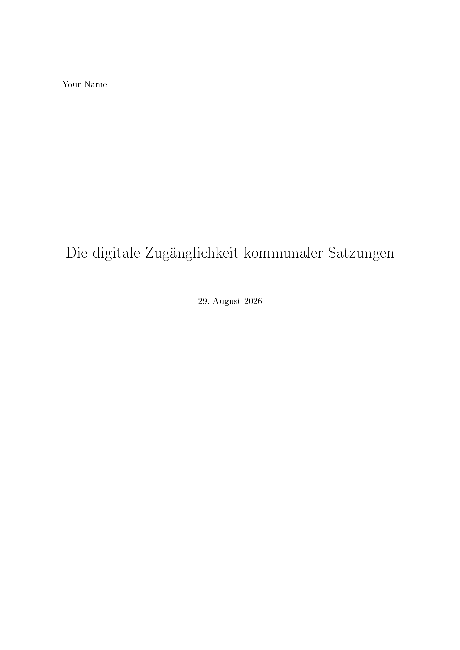 First page of the jura German Legal Term Paper template