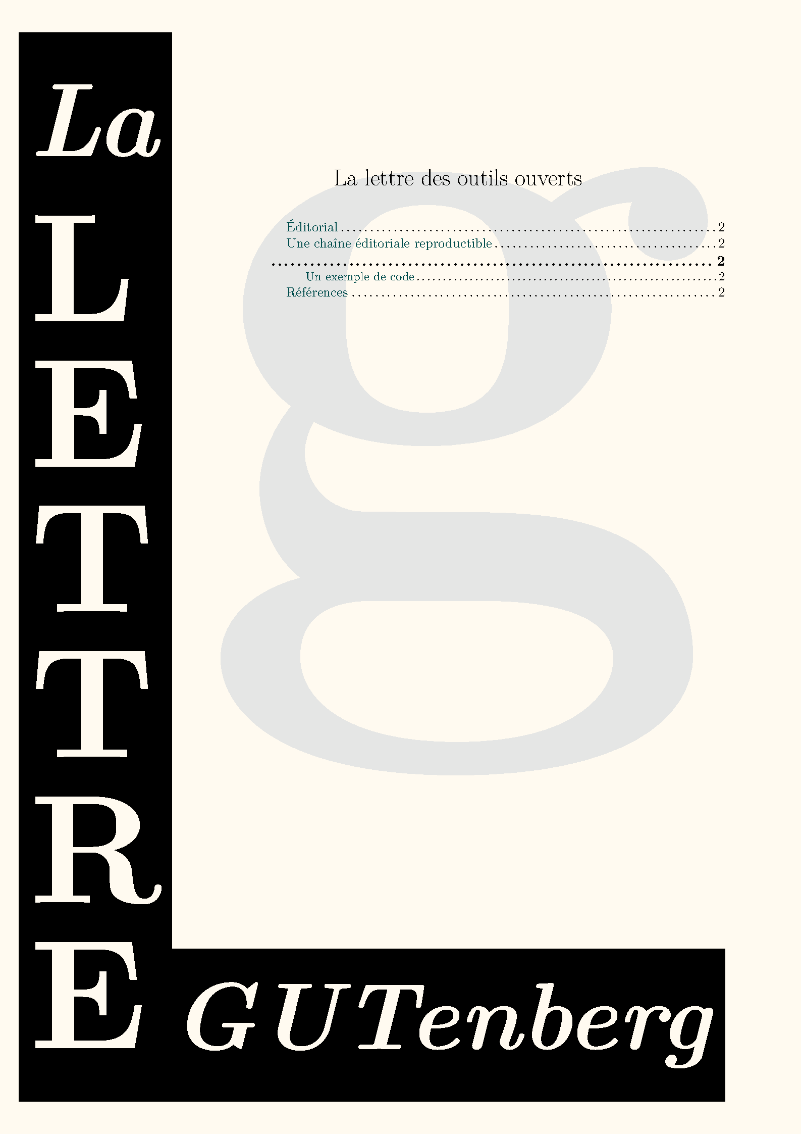 First page of letgut Newsletter