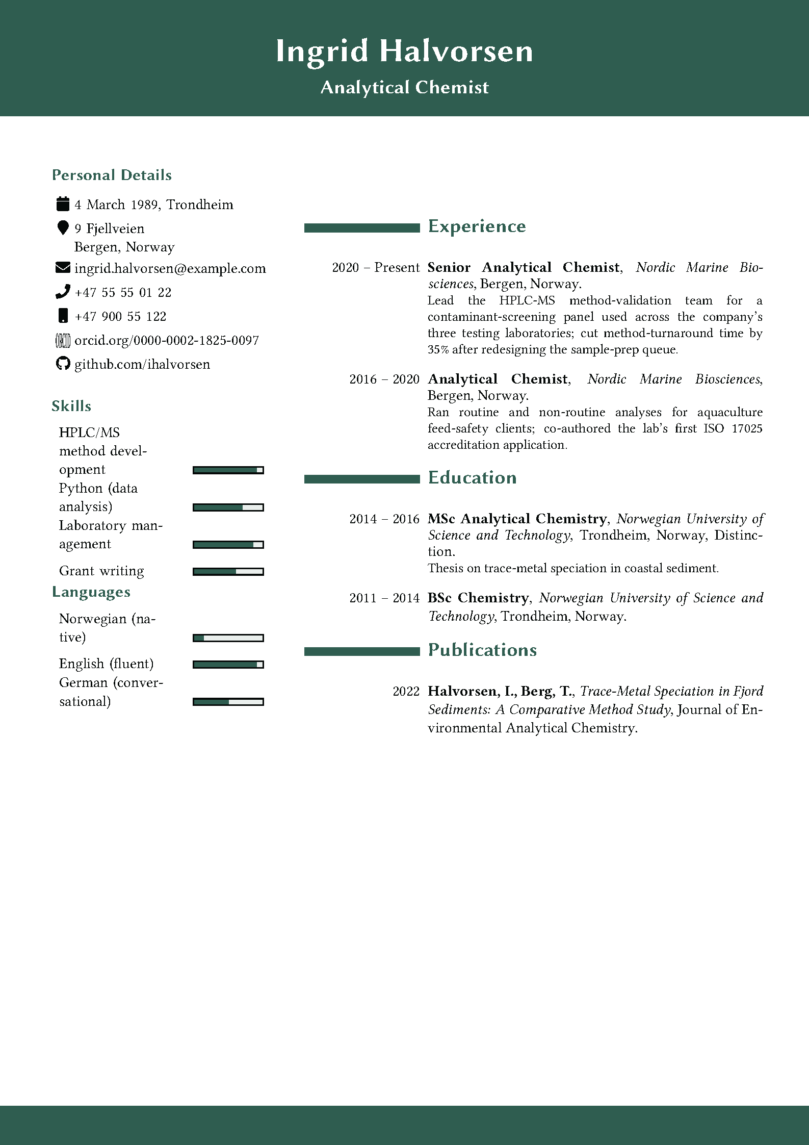 First page of polycv