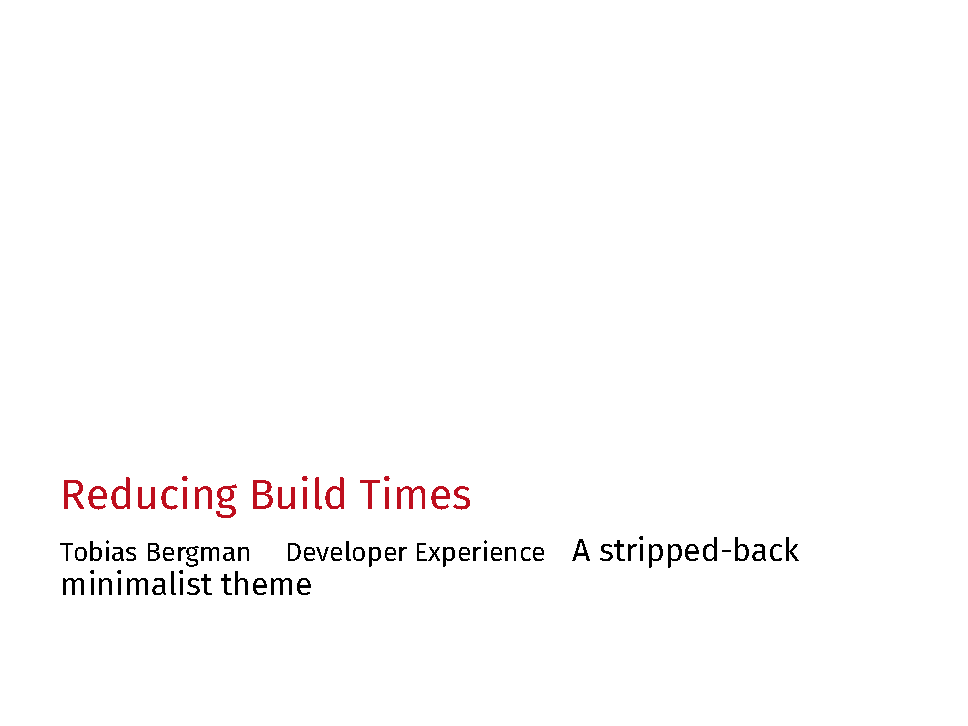 First page of the Pure Minimalistic template