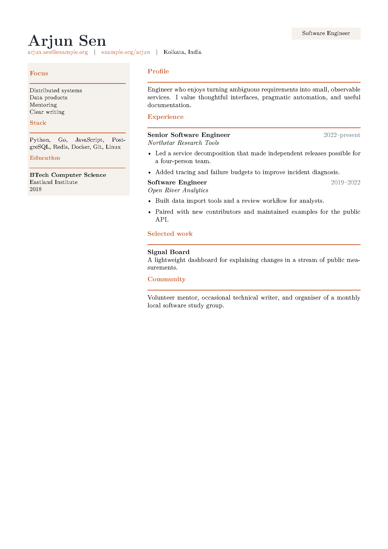First page of Satyajitghana Resume