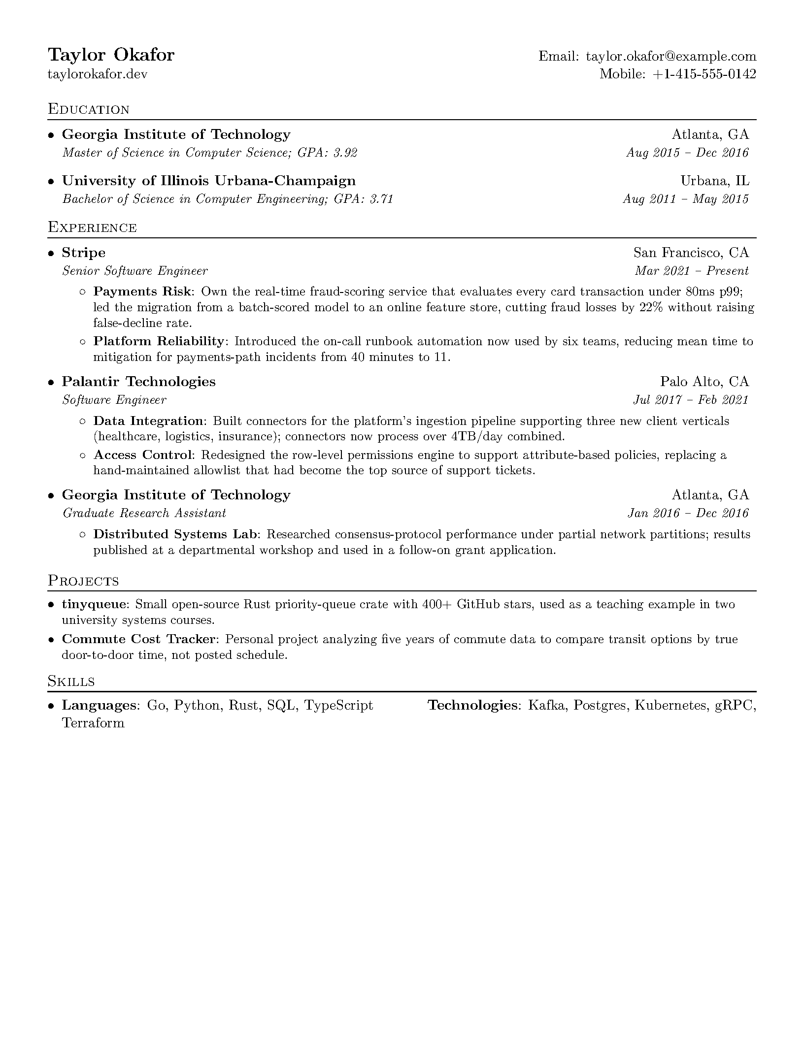 First page of sb2nov Resume