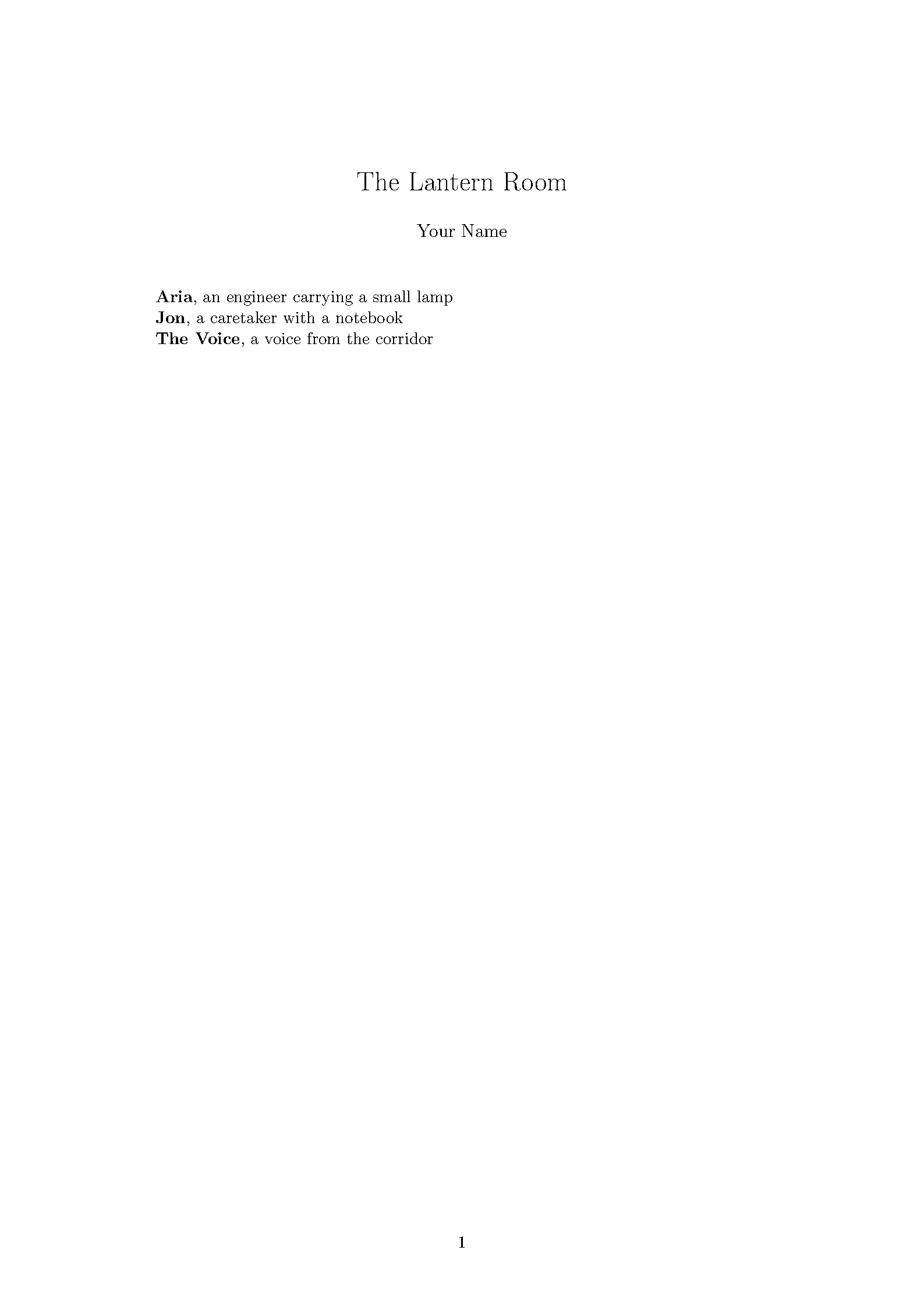 First page of the Thalie Drama Play template