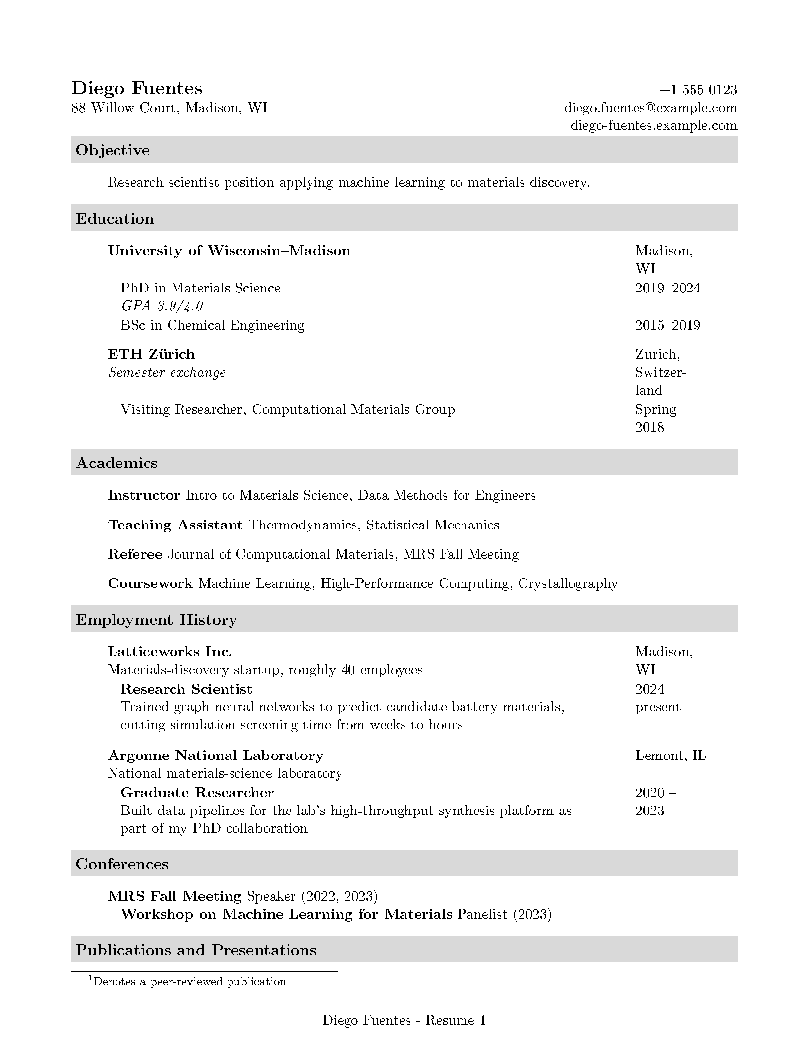 First page of tucv
