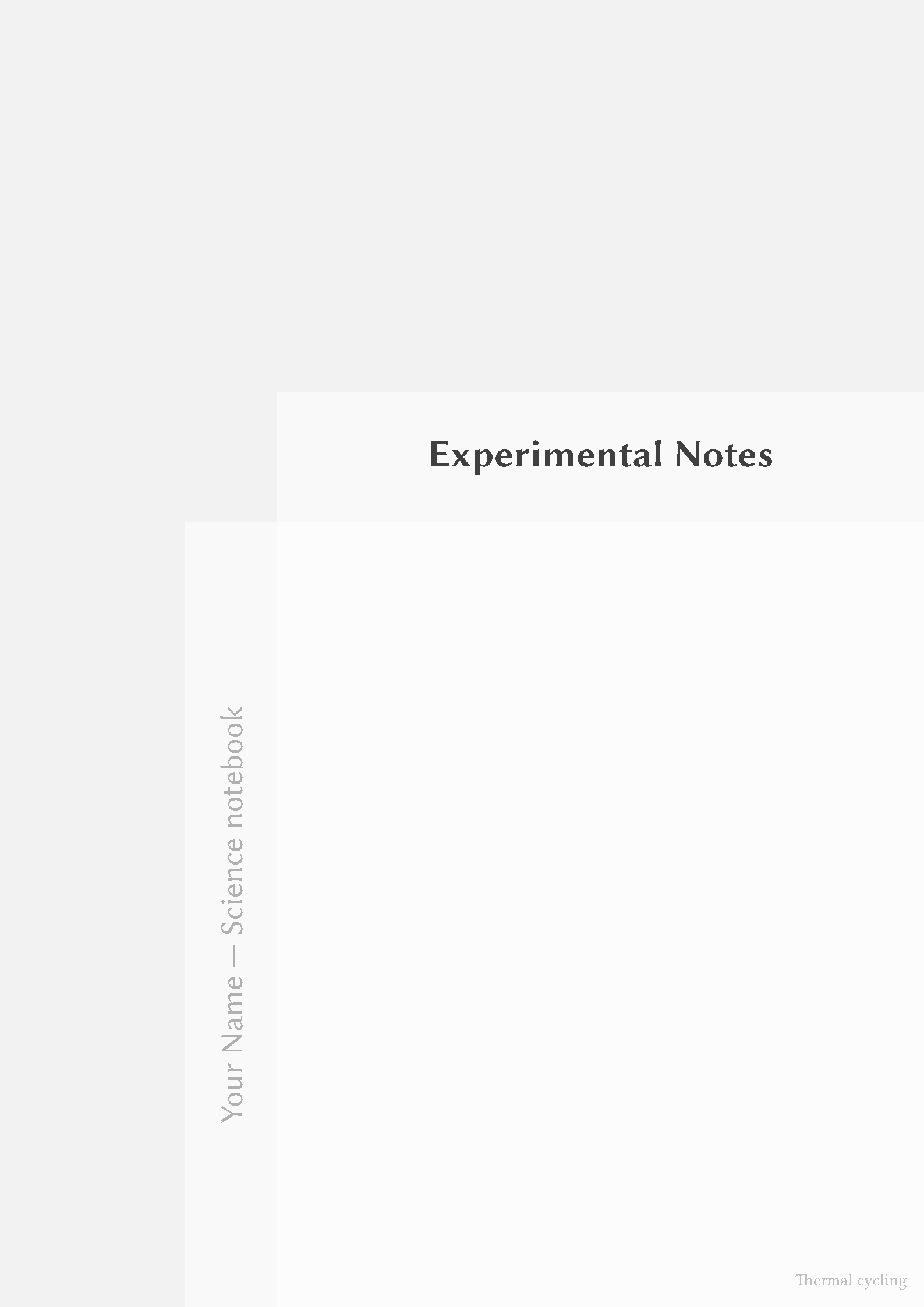 First page of the whatsnote Science Notes template